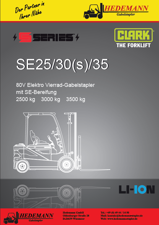 CLARK Elektrostapler Datenblatt SE25-35